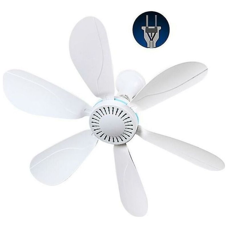 Crezuo Deckenventilator, 42,5 Cm, 10 W, 220 V Wechselstrom, Ein-/ausschalter, Energiesparend, Extrem Leise, Für Den Innen- Und Außenbereich