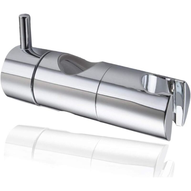 Duschstangengleiter, Duschkopfhalterung, Handbrausehalterung Mit Saugnapf, Wand-duschkopfhalterung, Austauschbarer Universal-duschgleiter, 22 Mm, Silberfarben, Crezuo