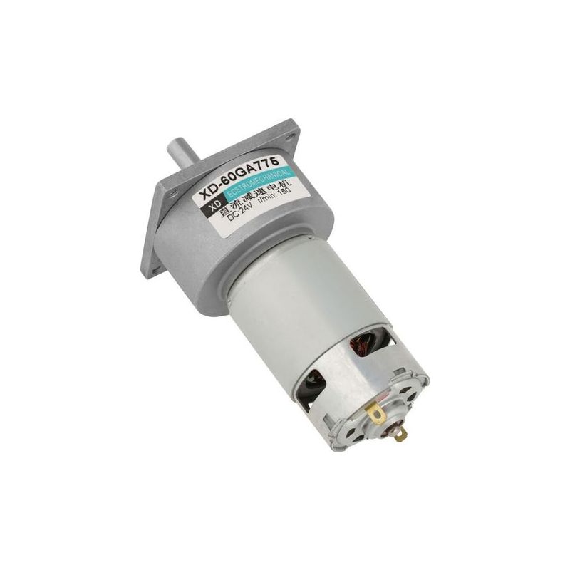 35-w-mikro-gleichstrom-metallgetriebemotor, Drehzahl Im Uhrzeigersinn/gegen Den Uhrzeigersinn Einstellbar, 24 V, 150 U/min, Crezuo-chrom