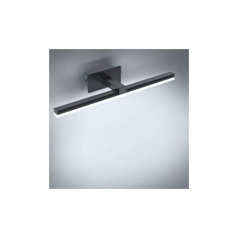 Zwei 9-w-led-badezimmerspiegelleuchten, Kaltweiß (6000 K), 40 Cm, 720 Lm, Frontspiegelbeleuchtung, Schwarz, Ohne Schalter
