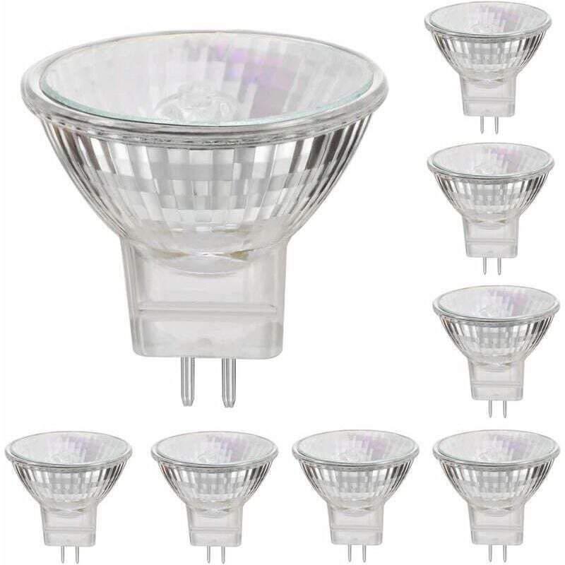 8er-pack Crezuo Mr11 12v 35w Halogenlampen, Gu4-sockel, 2800k Warmweißes Spotlicht, Dimmbar