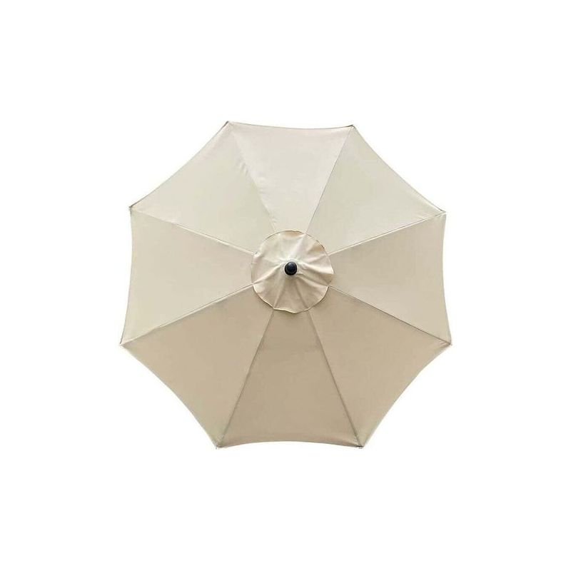 Crezuo Sonnenschirmhülle, 8 Streben, 3 M, Wasserdicht, Uv-beständig, Ersatzbezug, Für Terrasse Und Außenbereich, Beige