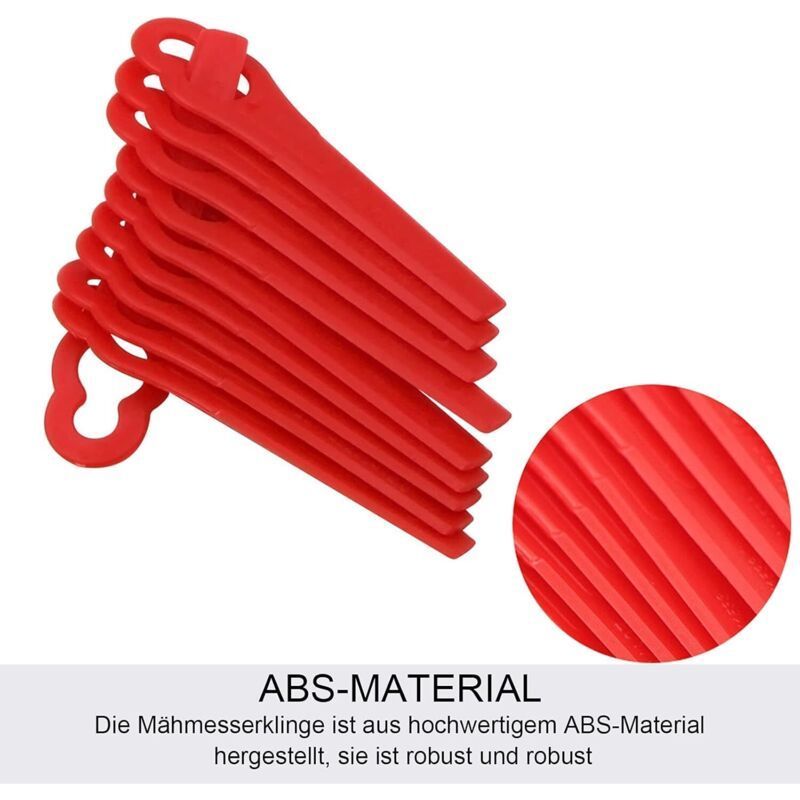 12 X 7 Mm, 20 Stück Ersatzklingen Aus Kunststoff, Rasenkantenschneiderklinge Aus Kunststoff, Crezuo Garten- Und Rasenkantenschneiderklingen