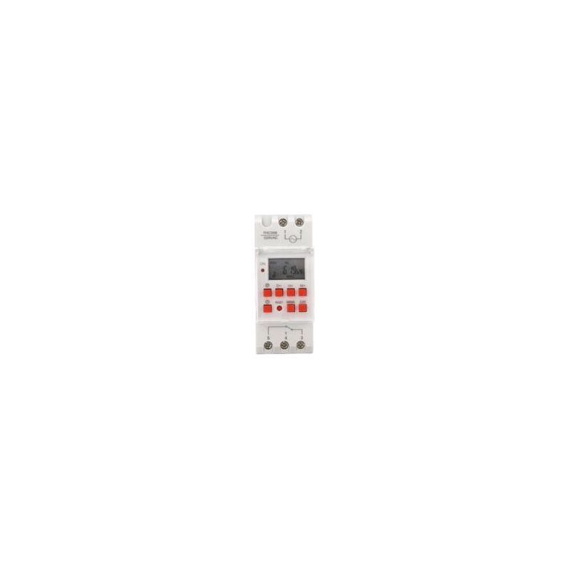 Crezuo 30a Digital-timer Für Elektrische Warmwasserbereiter, 220 V, 1-sekunden-timer, Lcd-display, 35-mm-schienenmontage