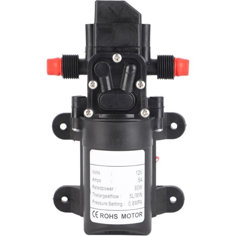 12-v-gleichstrom-wasserpumpe, 60 W, Selbstansaugend, 5 L/min Fördermenge, 116 Psi Druck, 1,5 M Saughöhe, Für Reinigungs- Und Solaranlagen Von Crezuo