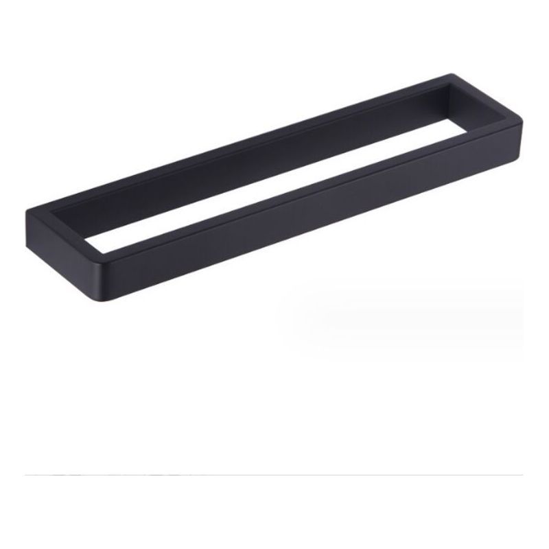 Crezuo Handtuchring Zur Wandmontage, Schwarz, Aus Edelstahl Sus304, 30 Cm