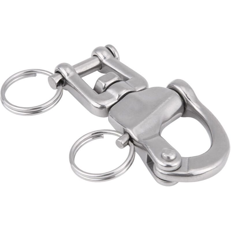 Drehbarer Federschäkel Für Bootsgabel, Kettenverbinder Aus Edelstahl 316, 70 Mm Crezuo