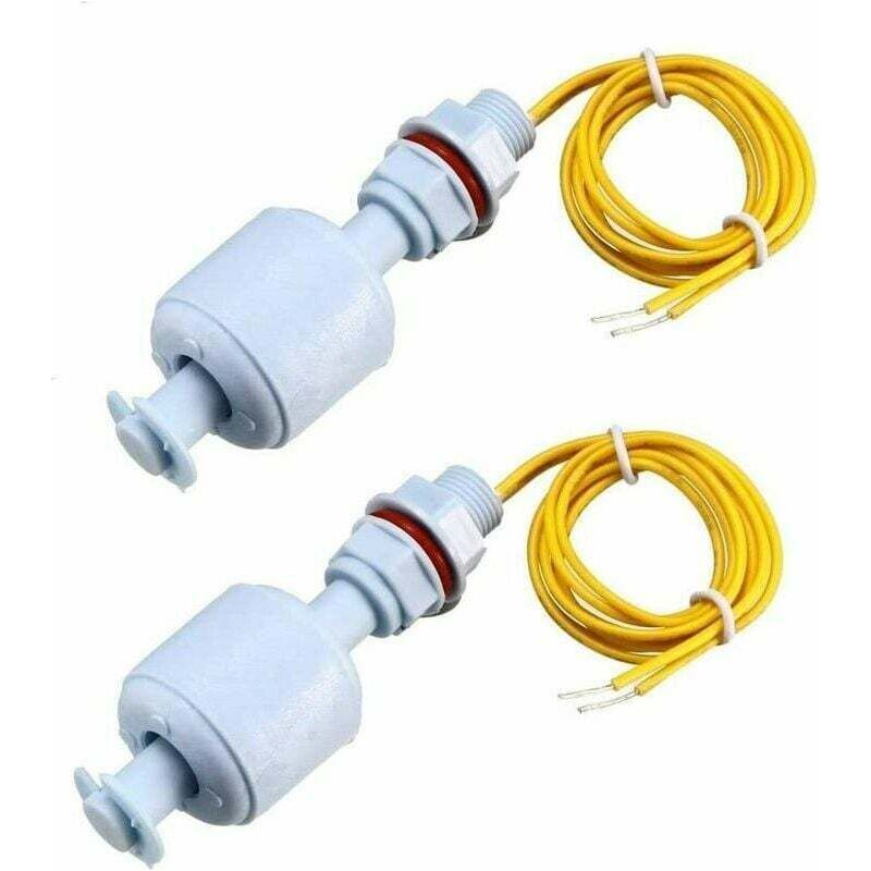 Set Mit 2 Pp-schwimmerschaltern Inklusive Kabel, Wasserstandssensoren Für Tanks Und Pumpen, Mit Crezuo-gewinde