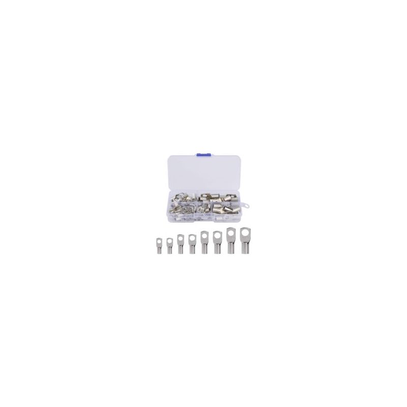 60 Stück Verzinnte Kupfer-schraubösen, Sc-crimp-/lötverbinder, Für 6 Mm², 8 Mm², 10 Mm², 16 Mm², 25 Mm² Kabel, Crezuo