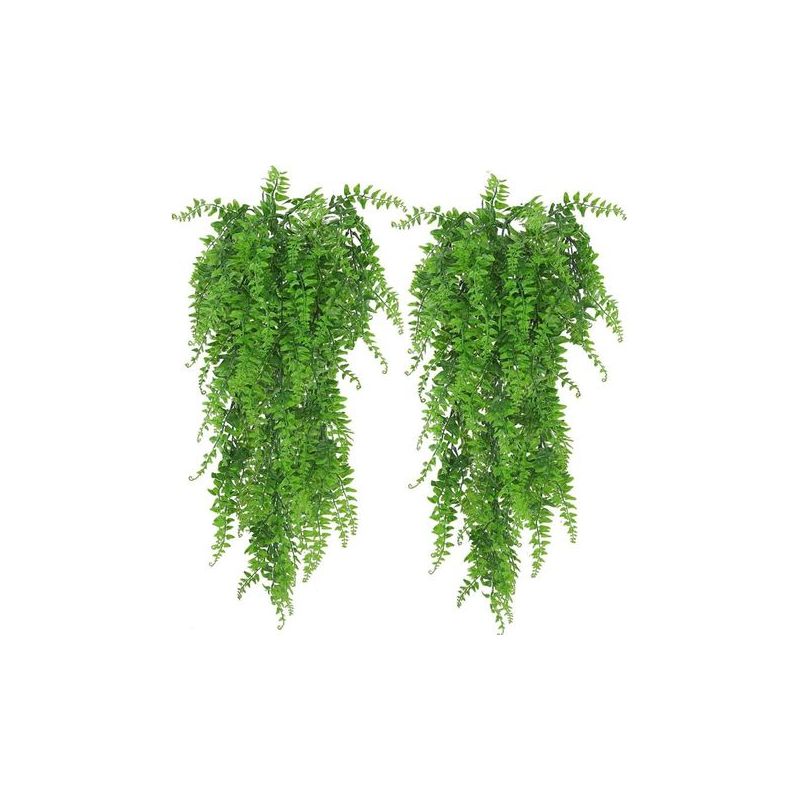 Künstliche Hängepflanze, 85 Cm, 2er-set Aus Pvc, 81 Blätterbüschel Für Die Innen- Und Außendekoration, Crezuo