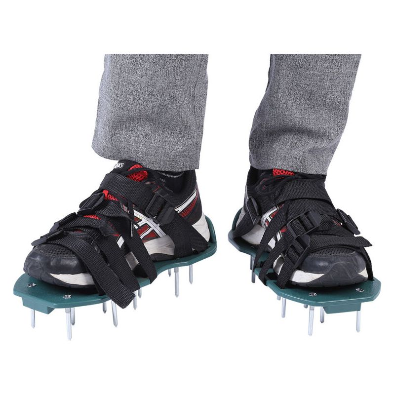 Paar Rasenlüfter-sandalen, Robuste Rasenspitzenschuhe Mit Schlaufe, 4 Crezuo-riemen
