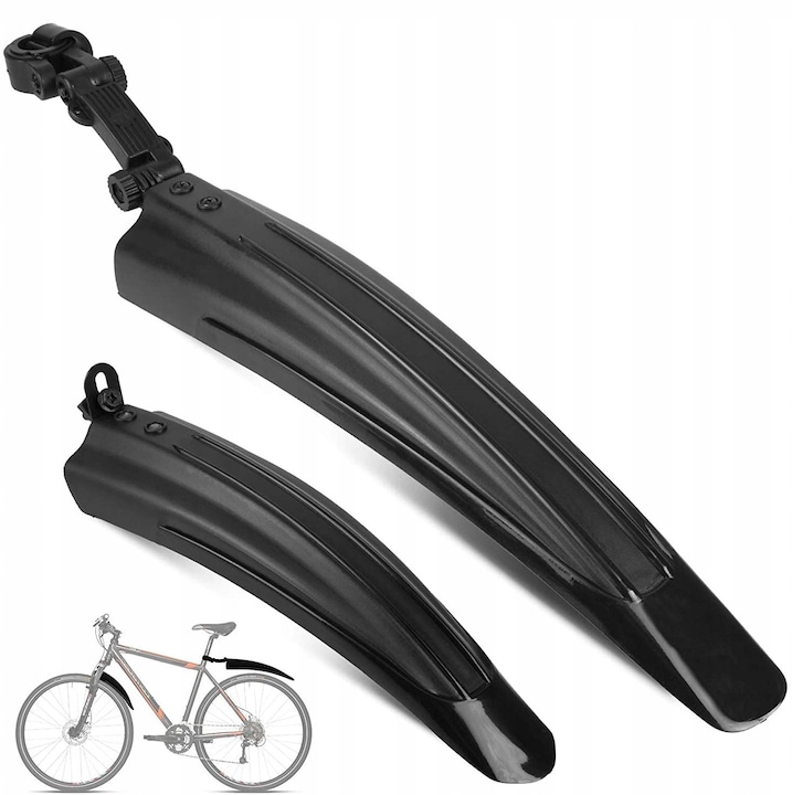 Fahrradschutzbügel-set, 100 X 38,6 Cm, Aus Robustem Material, Passend Für Fahrräder Mit Radgrößen Von 24 Bis 28 Zoll, Montage Hinten An Der Sattelstütze (ø 27,2–34,9 Mm), Schwarz