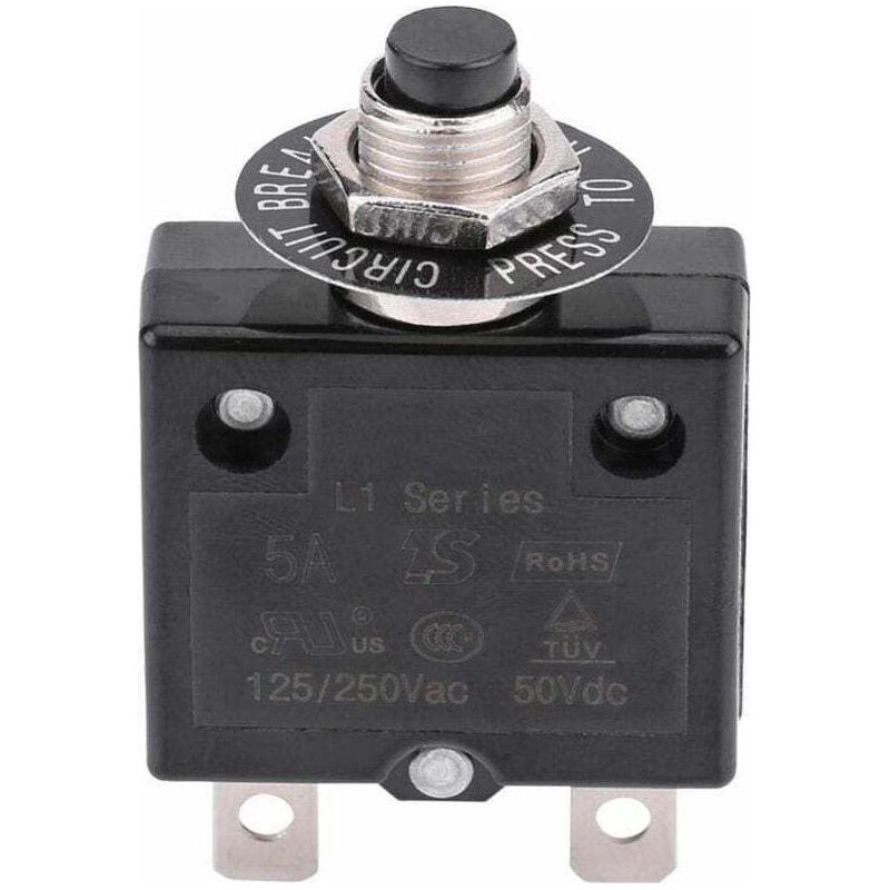 15-a-leistungsschalter Mit Optionalem Thermorückstellschalter, 125–250 V Ac, 50 V Dc, Crezuo-überlastschutz-druckknopf-leistungsschalter