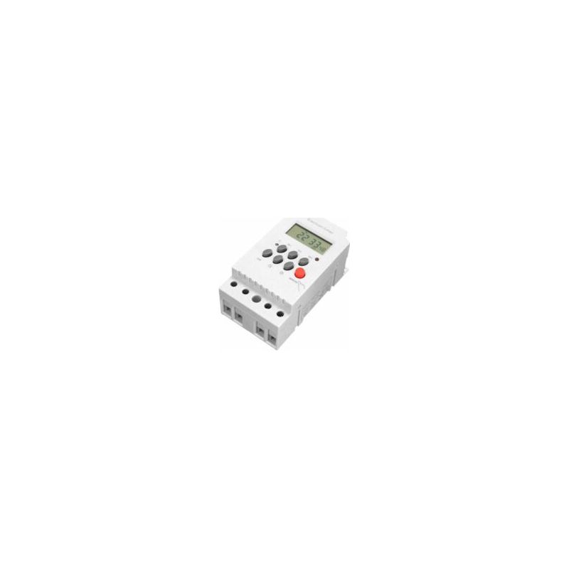 220 V Ac, 25 A, Din-schienen-digital-programmierbarer Timer, Elektronischer Timer, Zeitschalter-controller Mit Lcd-anzeigeuhr Crezuo