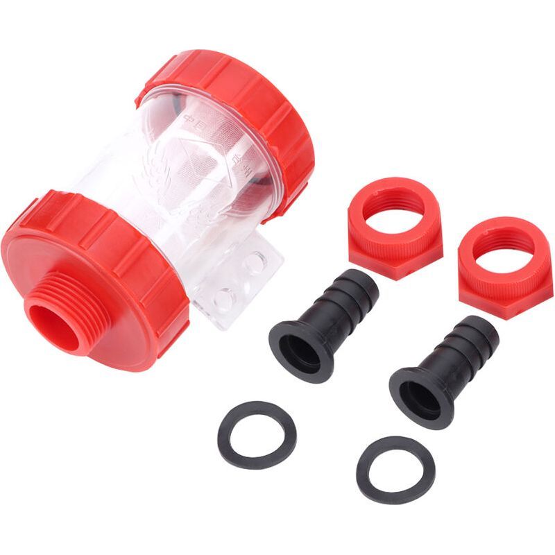 Crezuo G3/4 Zoll Landwirtschaftlicher Inline-netzfilter, Transparente Hochleistungs-wasserpumpe