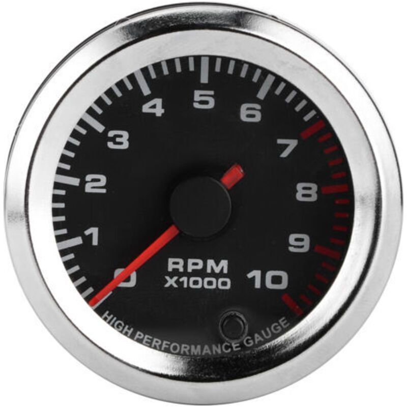 Crezuo 7-farben-universaldrehzahlmesser, 52 Mm/2 Zoll, Mit Einem Messbereich Von 0-10.000 U/min