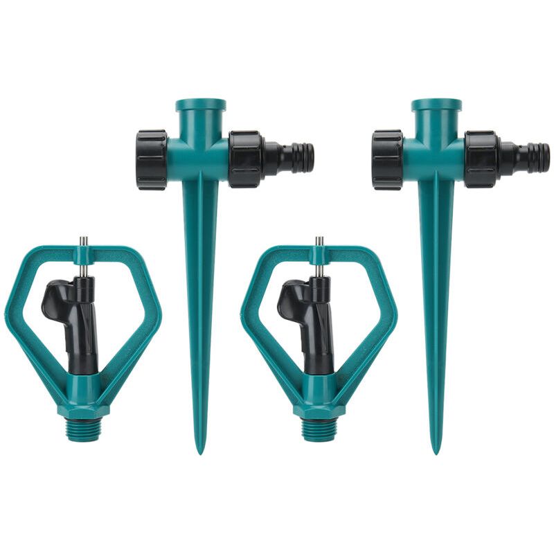 Crezuo 360-grad-dreh-rasensprenger, 2er-pack, Gartenbewässerungszubehör