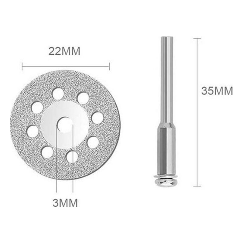 24-teiliges Diamanttrennscheiben-set, 22 Mm Durchmesser, Mit 4 Ersatz-dornen (3 Mm), Für Dremel Crezuo Rotationswerkzeuge