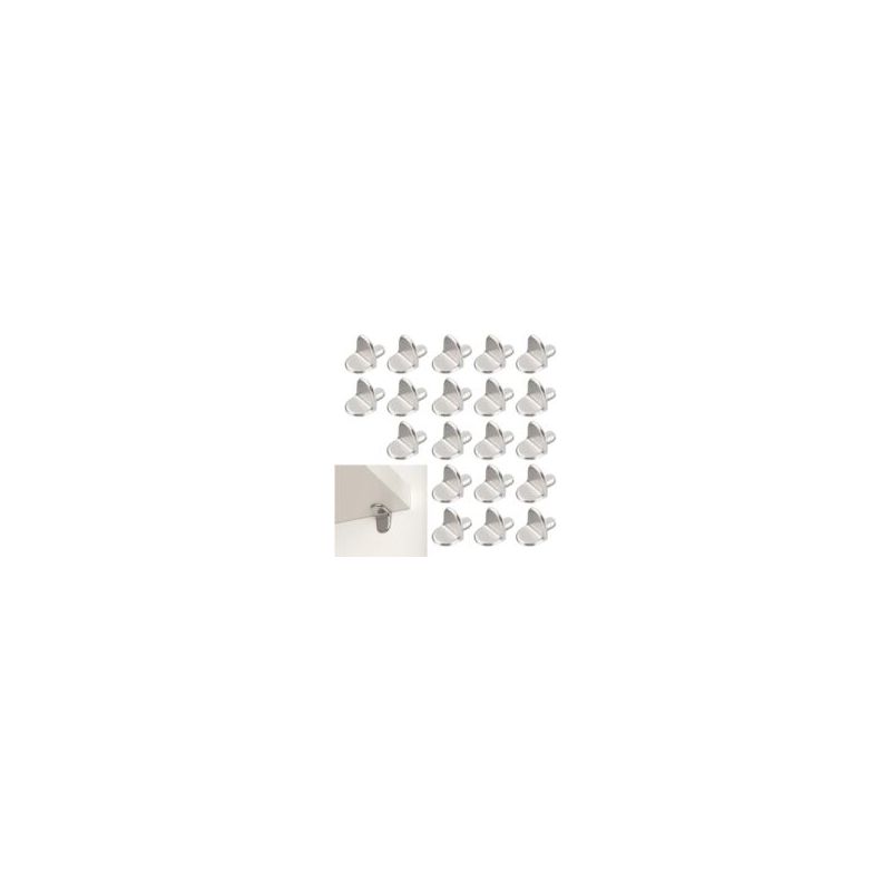 Crezuo 20er-packung 5 Mm L-förmige Regalwinkel Für Holz- Und Glasmöbel