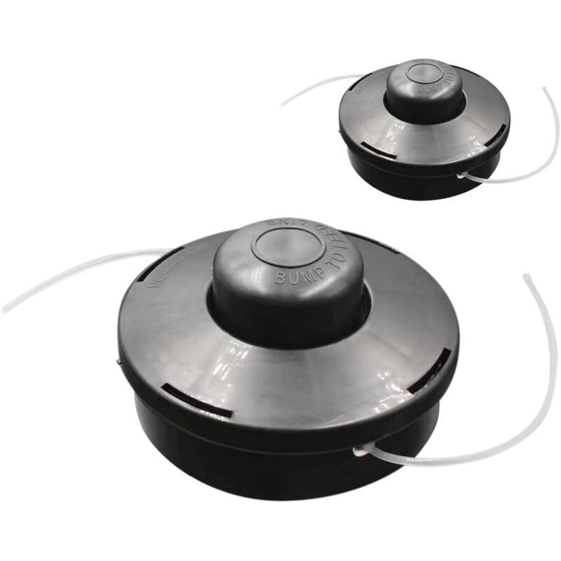 Set Mit 2 Universellen Ersatzköpfen Für Benzin-freischneider Mit Zwei Schneidfäden, M10 X 1,25, Schwarz, Crezuo