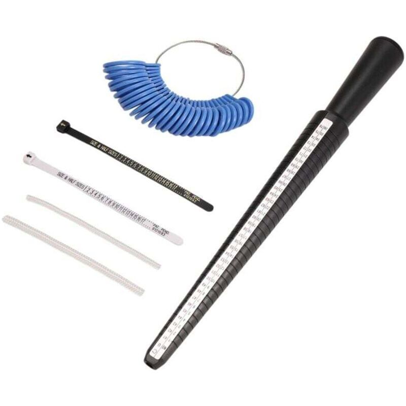 Crezuo Ringgrößen-messwerkzeugset, Ringlehre, Dorn, Stab, Für Die Größenbestimmung Und Fingerherstellung