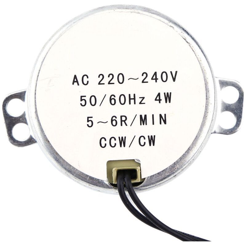 Crezuo 220–240 V Wechselstrom-getriebesynchronmotor, 4 W, Rechts-/linkslauf, 5–6 U/min