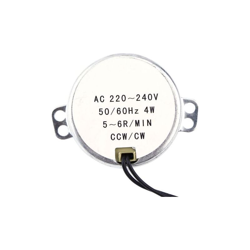 220–240 V Wechselstrom-synchrongetriebemotor, 4 W, Rechts-/linkslauf, 5–6 U/min, Crezuo-chrom