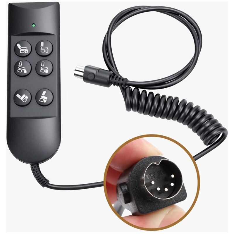 Télécommande Inclinable Électrique, 5 Broches, 6 Boutons, Fauteuil Élévateur Filaire, Contrôleur Manuel Pour Remplacement De Lit Et Canapé Électrique Crezuo