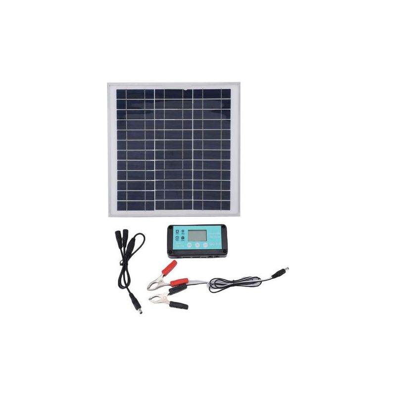 Crezuo 100w Quadratisches Solarpanel Mit Ladegerät Und Controller-kit Für Wohnmobile Und Wohnwagen