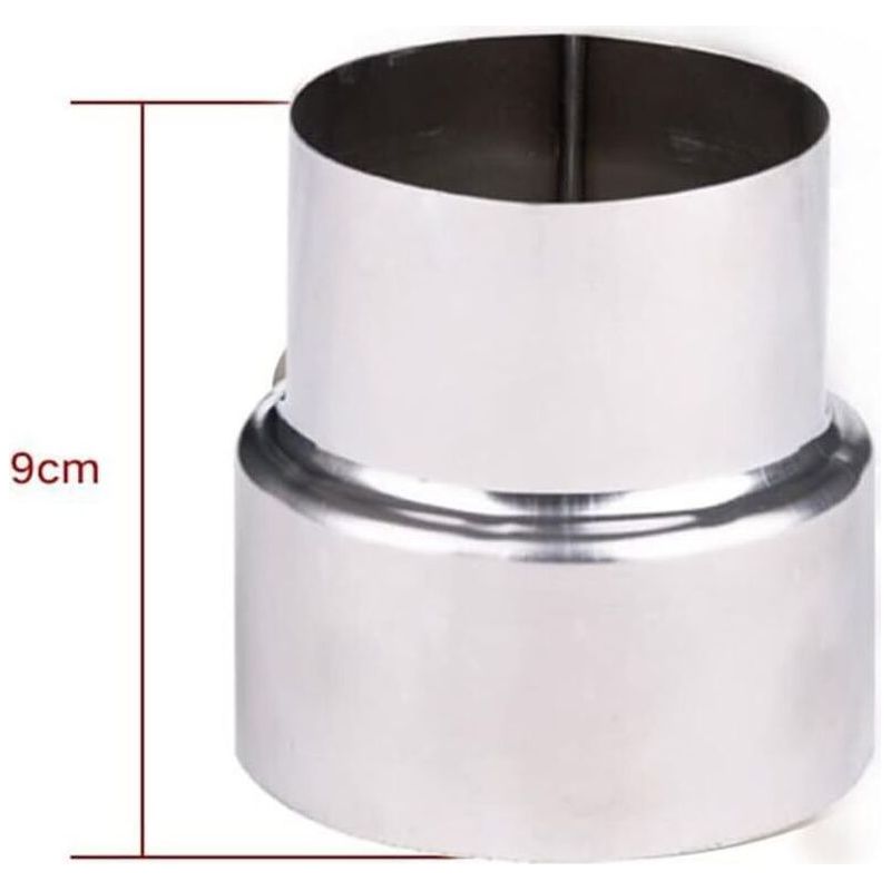 Rauchrohrreduzierstück Aus Edelstahl, Schornsteinadapter Ø 90/80 Mm, Abgasreduzierstück, Crezuo-rohrverbindungsstücke