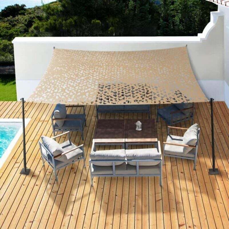 Rechteckiges Tarnnetz, Sandfarbenes Tarnnetz 4 X 4 M Crezuo
