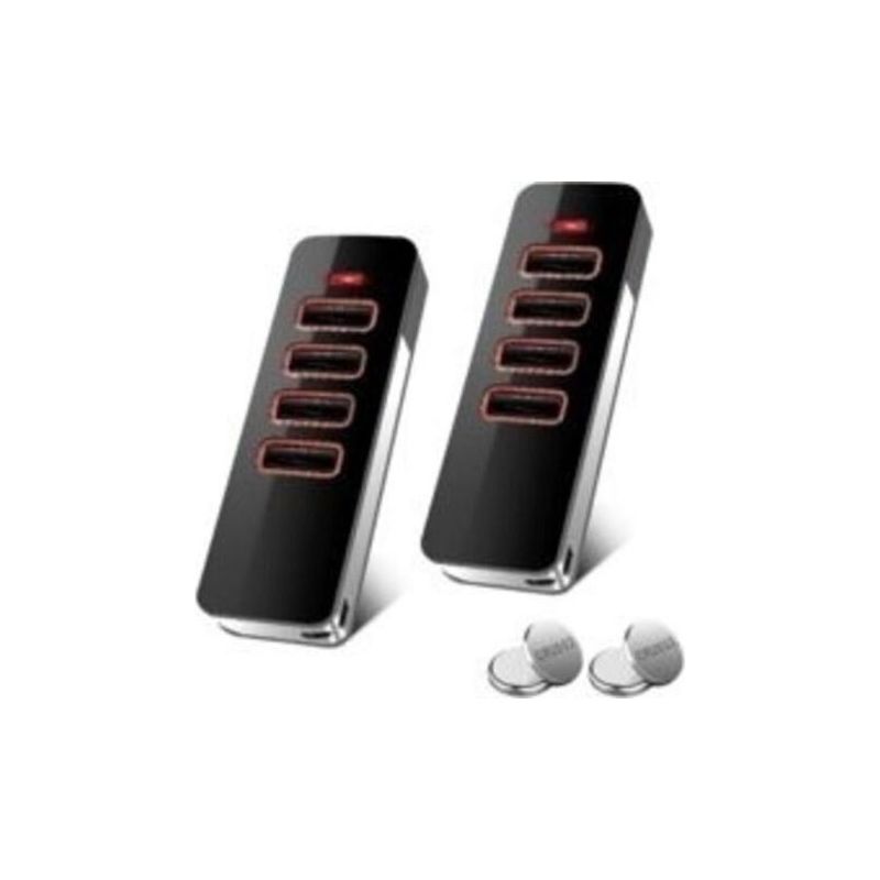 Set Mit 2 Garagentor-fernbedienungen, 868 Mhz, 4 Kanäle, Kompatibel Mit Sommer-fernbedienungen 4018v000, 4015862001900, S10019-00001 (rolling Code) Crezuo-chrom