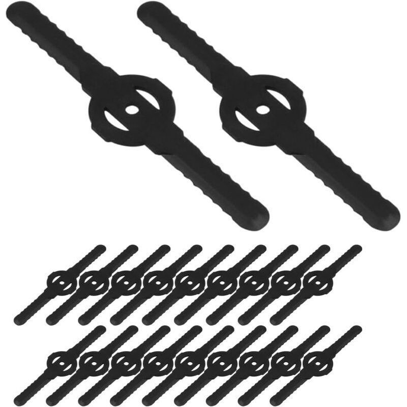 20-teiliges Trimmermesser-set, Akku-elektro-freischneidermesser, Ersatzmesser, Rasentrimmermesser, 139-mm-messer, Schwarz, Crezuo