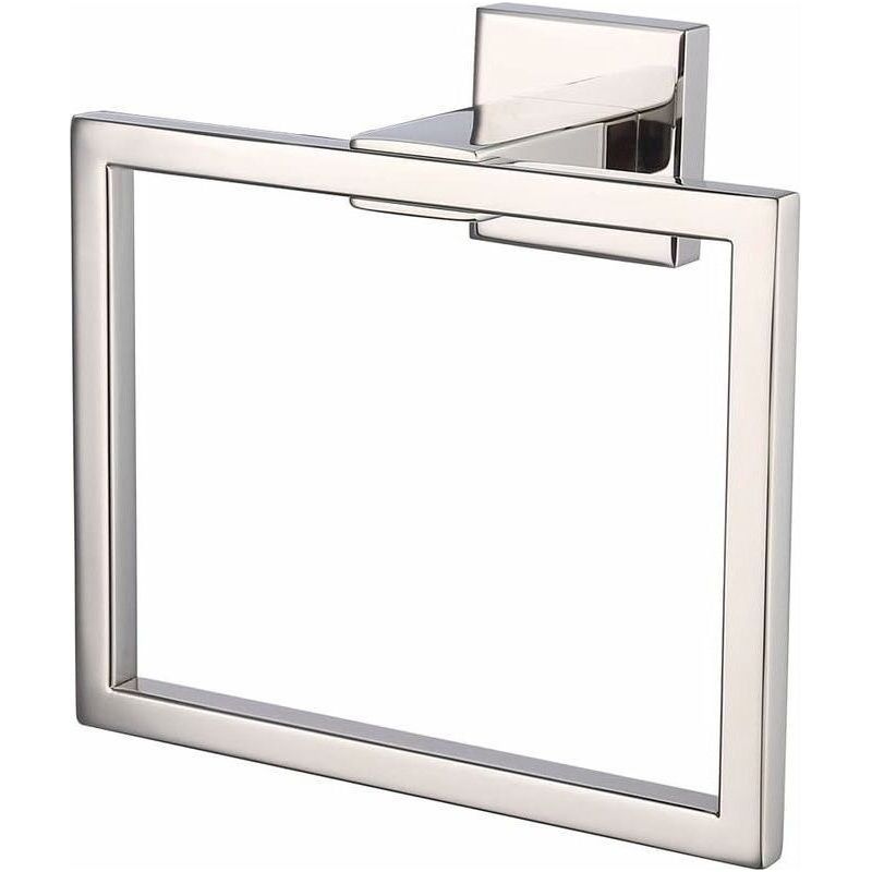 Crezuo Handtuchring Aus Edelstahl, Handtuchhaken Zum Aufhängen, Modernes Quadratisches Wandaccessoire Für Hotelbäder
