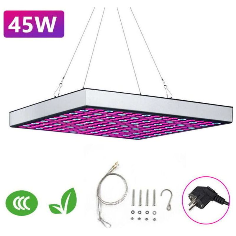 45-w-led-pflanzenlampe, 225 Leds, Vollspektrum-pflanzenlampe Für Blühende Pflanzen, Crezuo-pflanzenlampe