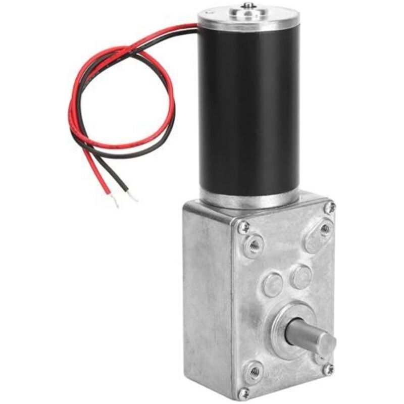 Crezuo Elektrischer Drehzahlminderer, Reversibler Schneckengetriebemotor, 8-mm-welle, 12 V, 200 U/min