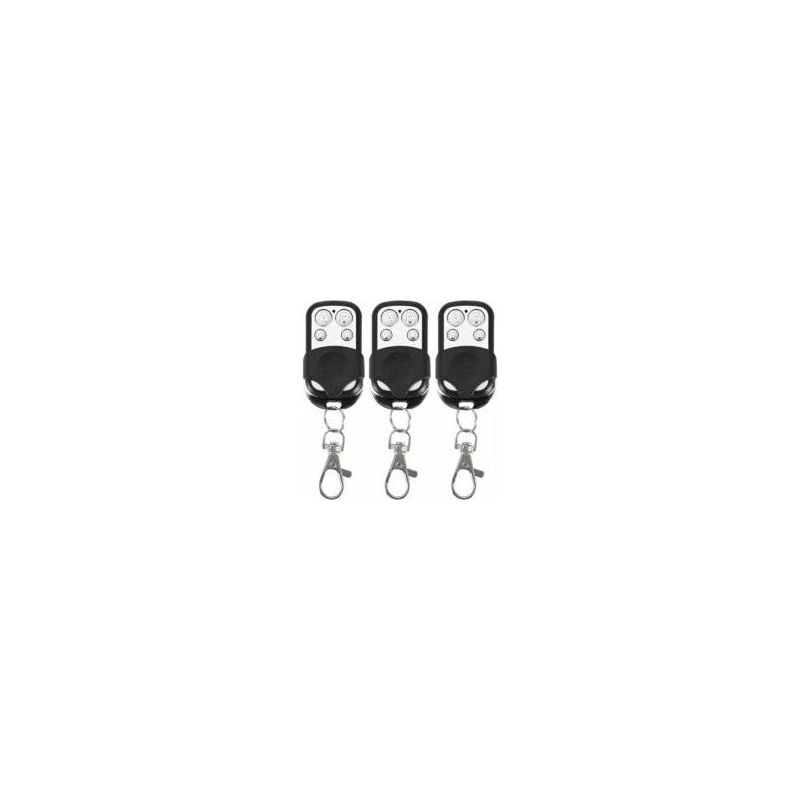 Set Mit 3 Universalfernbedienungen Für Automatische Tore, 433,92 Mhz Festfrequenz, 4 Tasten Zur Steuerung Von Bis Zu 4 Toren, Crezuo-chrom