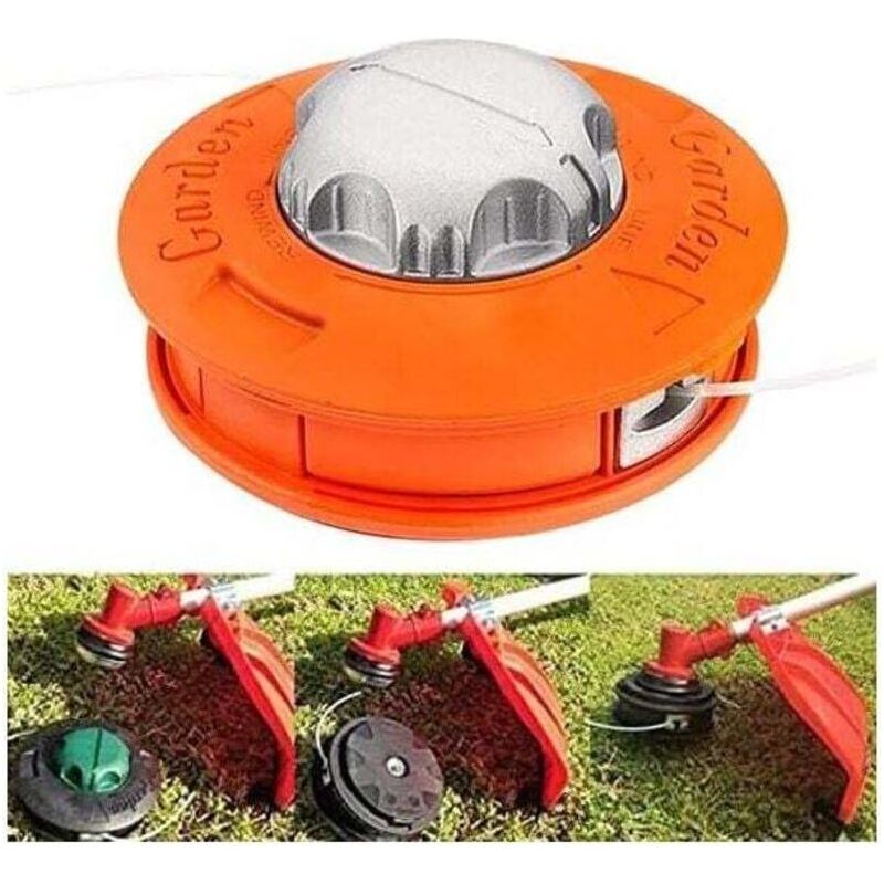 Universal-trimmerkopf M10 X 1,25 Mit Trimmerfadenspule Und 2,4 Mm X 2 M Nylonfaden Von Crezuo
