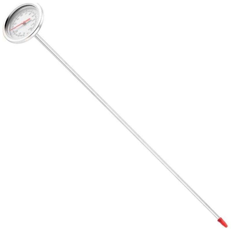 Crezuo Boden- Und Kompostthermometer, Sonde Aus Lebensmittelechtem Edelstahl, 50 Cm Länge