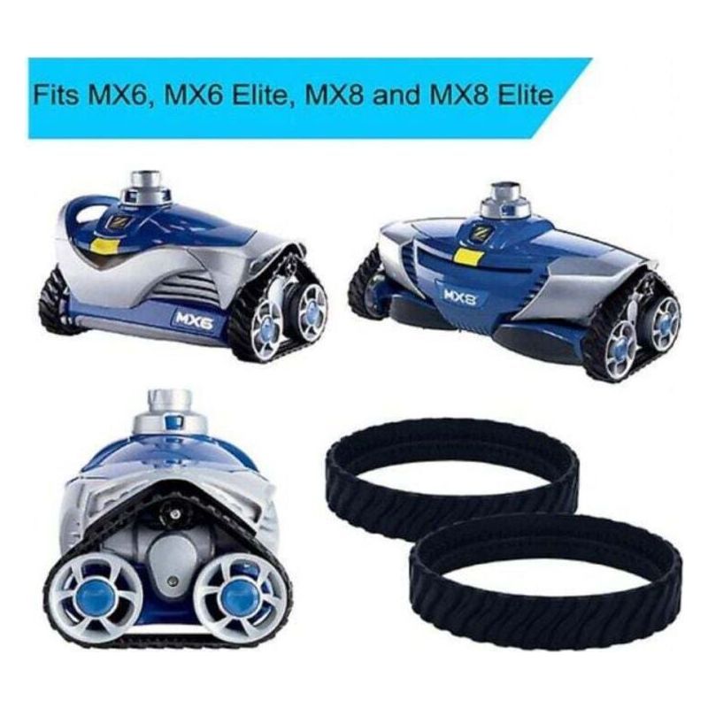 Lot De 2 Chenilles De Remplacement Pour Robots De Piscine Mx8 Et Mx6 Zodiac Crezuo