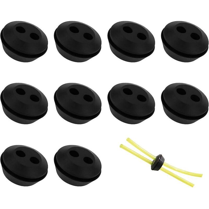 10er-pack Kraftstoffschlauchkappen, 2-loch-gummitankdichtung, Schlauchanschluss, Tankschlauchanschluss, Zubehör Für Freischneider Von Crezuo