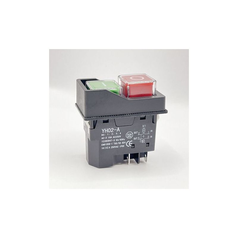 Crezuo Kld-28a Elektromagnetischer Schalter, Kld-28 Magnetschalter, Kjd17 Drucktaster, Ck21 Wasserdichter Schneidemaschinenschalter, 4-polig