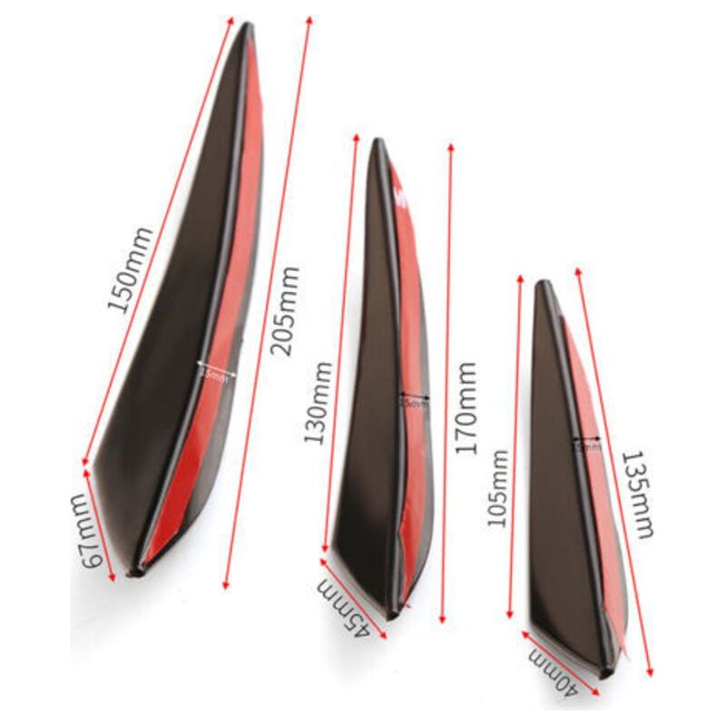 Crezuo Universal-karosseriebausatz Für Frontstoßstange, Heckspoiler, Entenflügel (zum Aufkleben), Für Reparatur, Wartung Und Dekoration