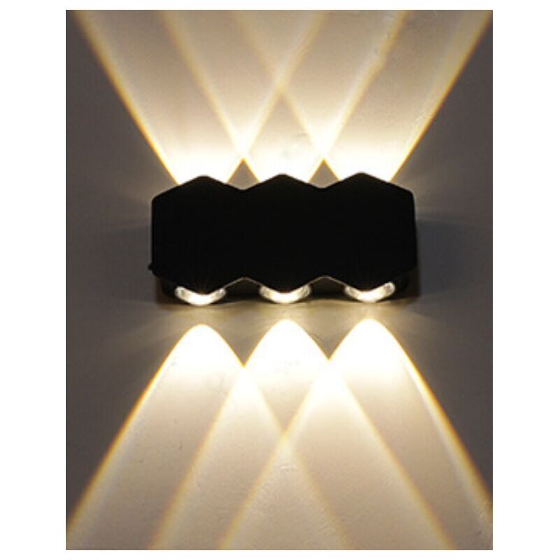 Crezuo 6 Led-wandleuchte, Wasserdicht, Warmweiß, Für Den Innen- Und Außenbereich, Terrasse
