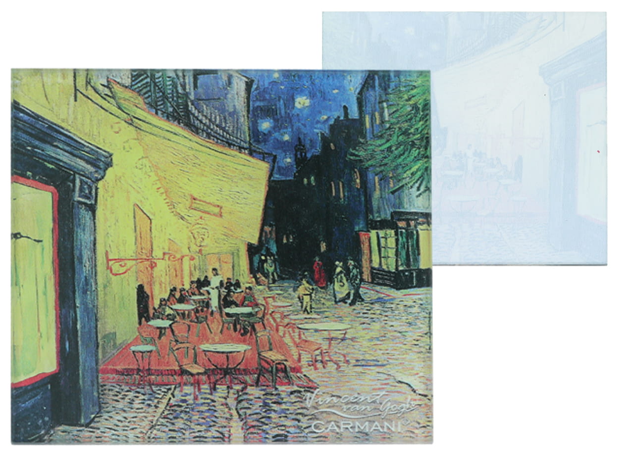 Carmani, Glasuntersetzer Ca. 11,5 X 11,5 Cm – Van Gogh/caféterrasse Bei Nacht