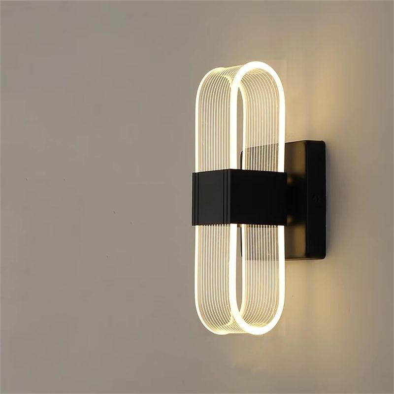 Moderne, Dekorative, Elliptische Led-wandleuchte, Nachttischleuchte Für Schlaf- Und Wohnzimmer, Praktische Innenbeleuchtung