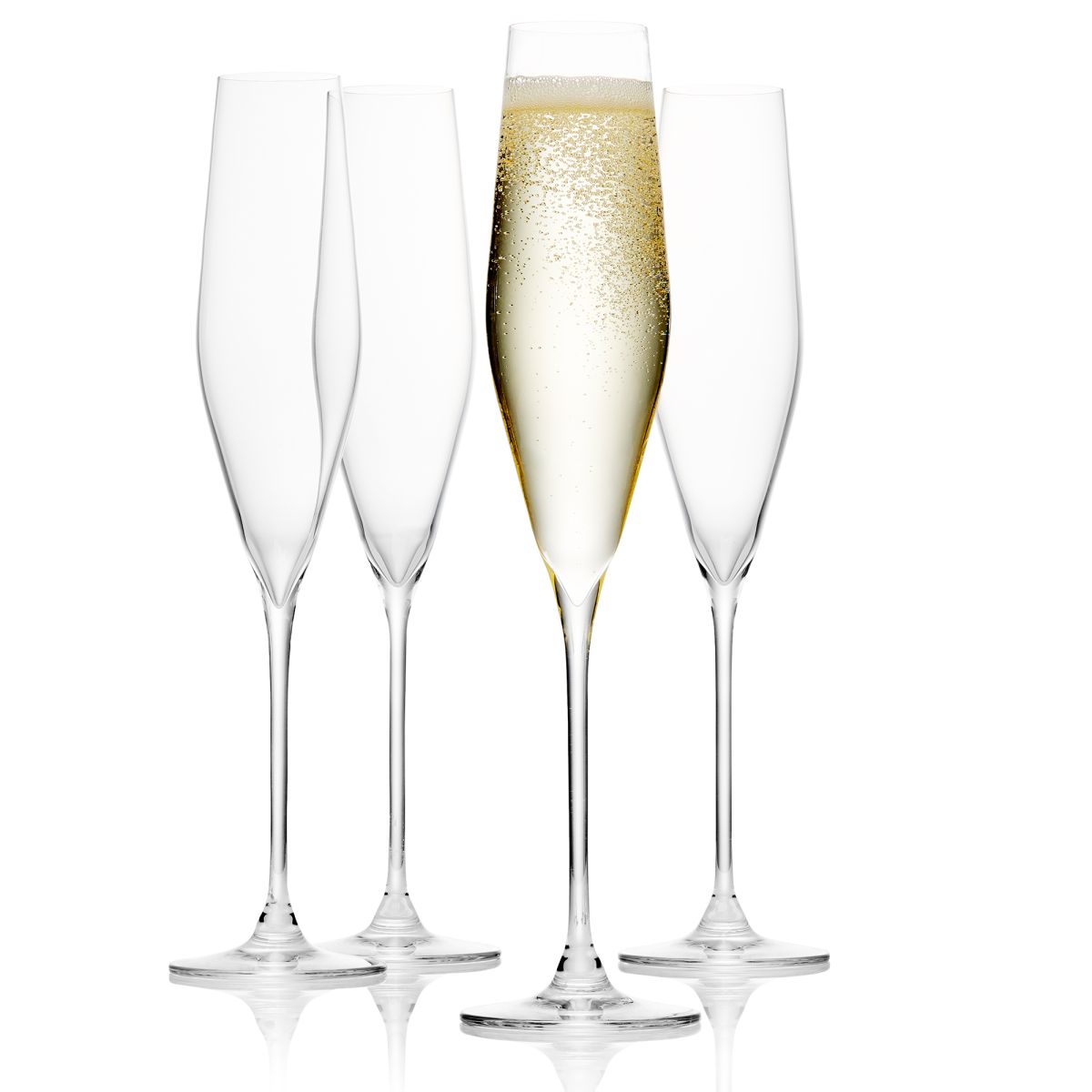 Swan Set Mit 4 Champagnergläsern 19 Cl