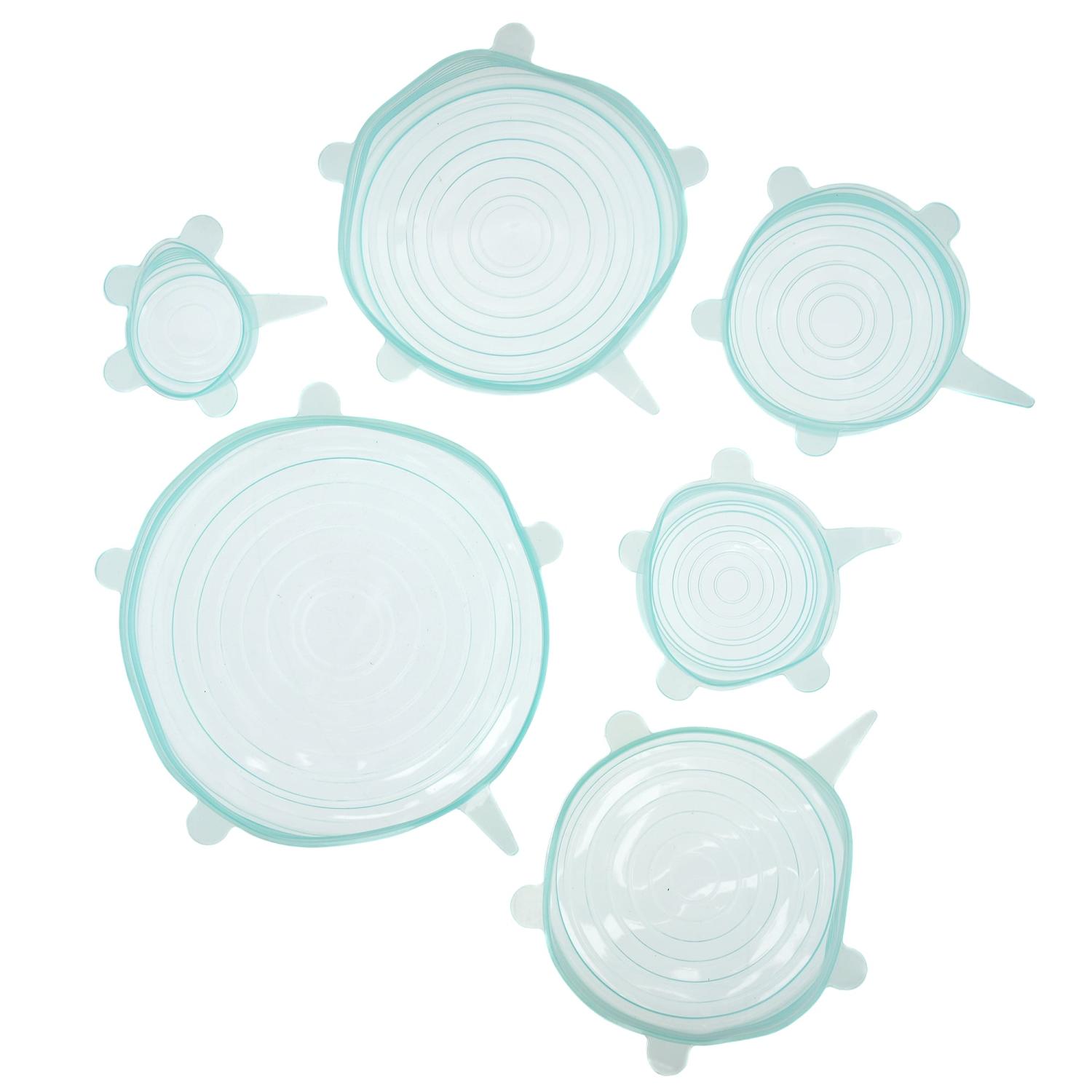 Set Mit 6 Flexiblen Silikondeckeln Für Fiffig Duka Geschirr