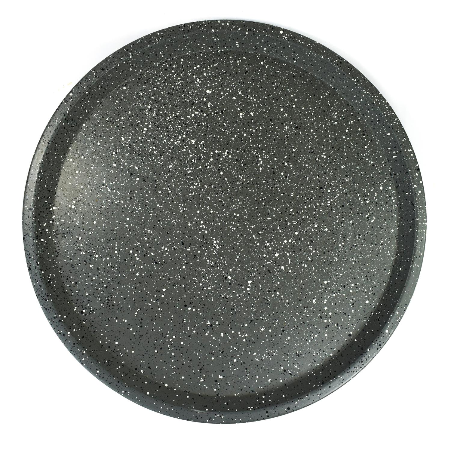 Runde Pizzapfanne, Antihaftbeschichtet, 34 Cm, Kohlenstoffstahl, Gota Bake Duka