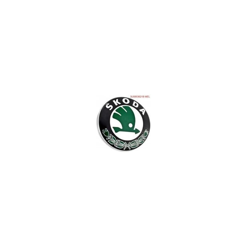 Autoemblem, 2-teilig, Für Skoda-modelle, 90 Mm X 80 Mm, Motorhaube Und Heckklappe, Farbe B Crezuo